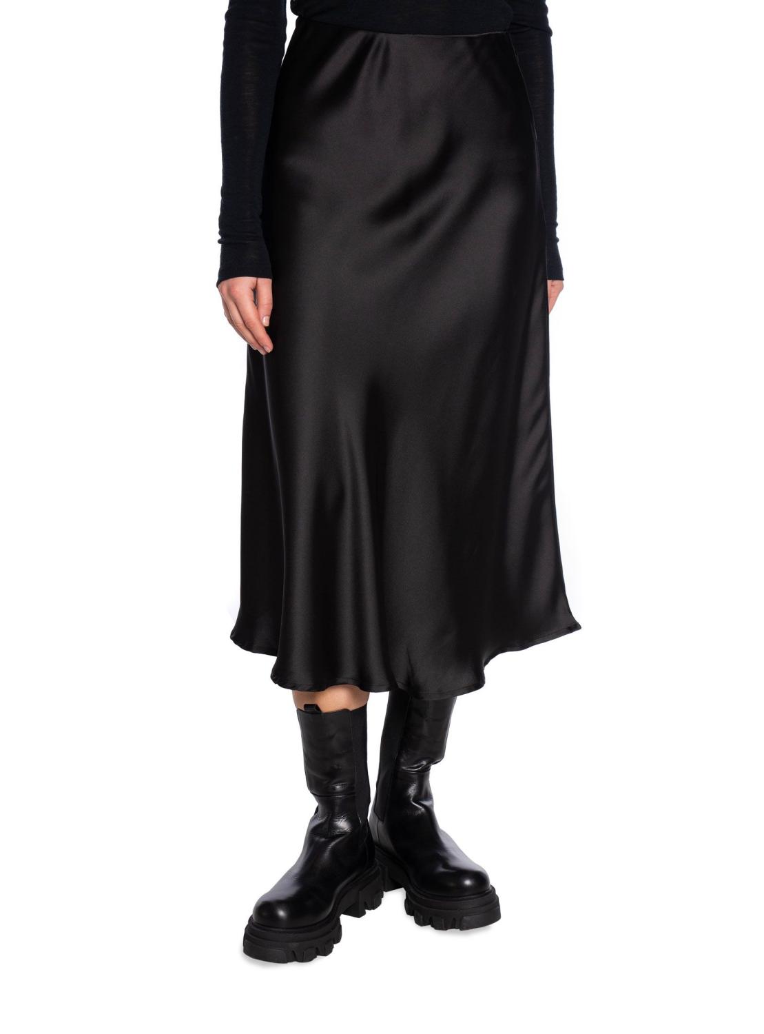Bovary Satin Skirt Black
