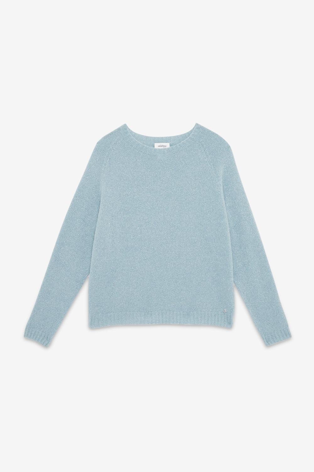 Soft Knit Sweater Sparkle Anice Blue