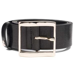 Leather Belt R Black