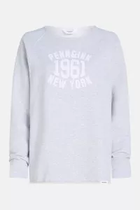 Sweater Print Grey Melange-White