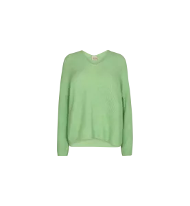 Thora V-Neck Knit Arcadian Green