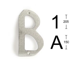 Husbokstav B  • 150mm mattkrom