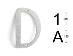 Husbokstav D  • 150mm mattkrom