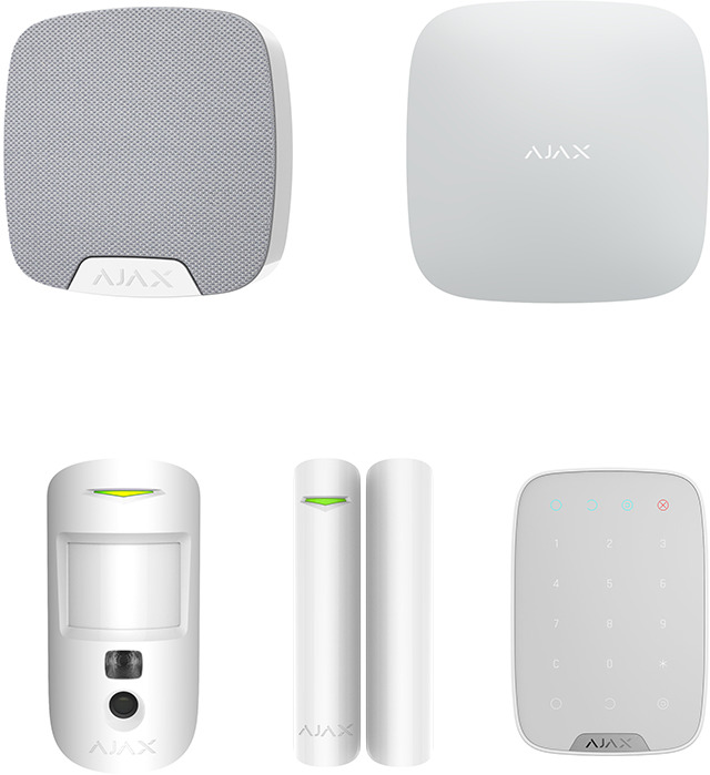 AJAX Ajax Larmpaket Hub2 Kameradetektor komplett vit