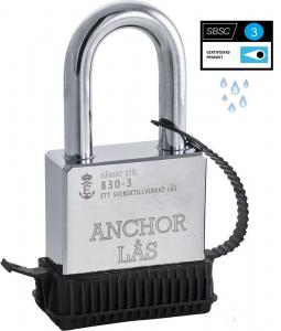 Anchor Hänglås 830-3 WP B50 • utan cylinder