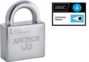 Anchor Hänglås 840-4 • Utan cylinder
