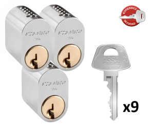 Assa Cylinder 1201 • LL3 • 9 Nycklar