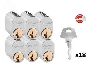 Assa Cylinder 1201 • LL6 • 18 Nycklar