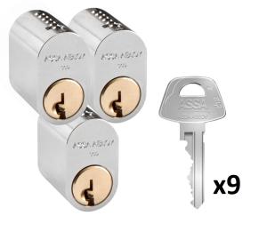 Assa Cylinder 1301 • LL3 • 9 Nycklar