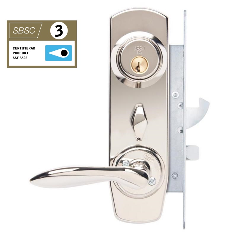 Låssats Assa Entré d12-K1 Nickel