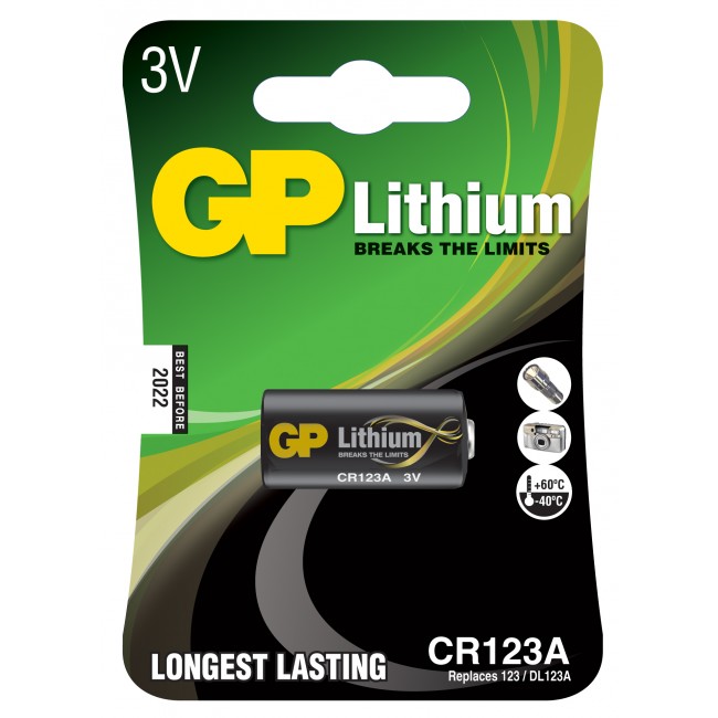 GP Batteri CR123A -3V Lithium