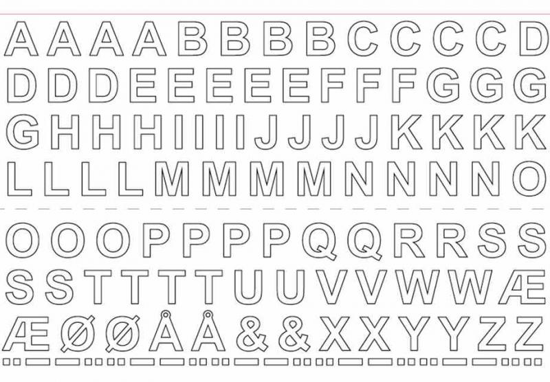 Självhäftande Bokstäver A-Ö vit