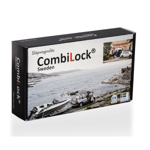 Combilok trailerlås grån , ett godkänt släpvagnslås