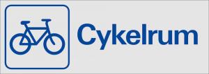 skylt Cykelrum