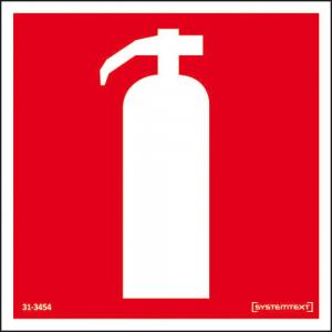 Dekal skylt Brandsläckare 80x80mm