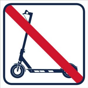 Dekal elsparkcykel förbjudet 5-pack