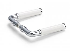 Innerdörrhandtag 384, Vit-krom