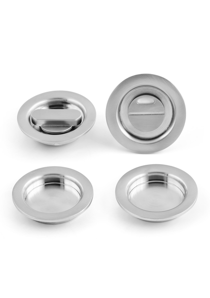 Skjutdörrsbeslag WC habo, borstad krom