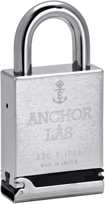 Hänglås Anchor 830-3 B28 IP68, utan cylinder