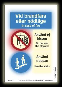 Hisskylt vid brandfara, supernova