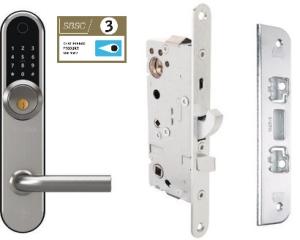 kodlås BG4000 smart lock silver, med låshus 2500