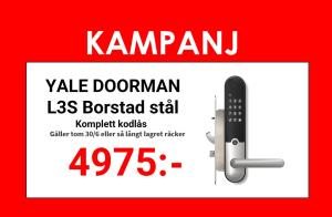 Yale Doorman L3S Kodlås, borstad stål