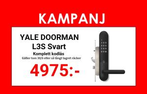 Yale Doorman L3S Kodlås svart