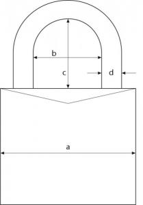 Abus Rock Hänglås 83TI/IB50 • utan cylinder