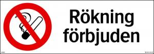 Förbudsskyltar Rökning förbjuden