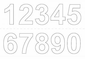 Självhäftande Siffror 50mm vit