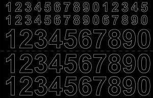 Självhäftande Siffror svart