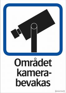 Dekal Område kamerabevakas 148x210mm