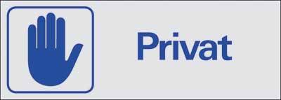 Skylt Privat