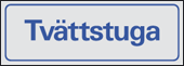 Skylt Tvättstuga