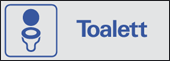 Skylt Toalett