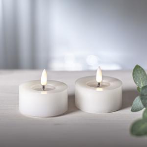 Star Trading Flamme Flow Värmeljus LED 2-Pack Vit 5,5cm