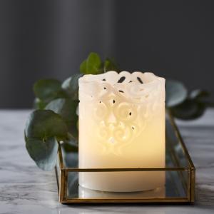 Star Trading Clary Blockljus LED Vit 10cm