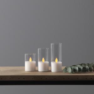 Star Trading M-Twinkle Blockljus LED Klar 12,5cm