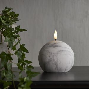 Star Trading Flamme Marble Blockljus LED Grå