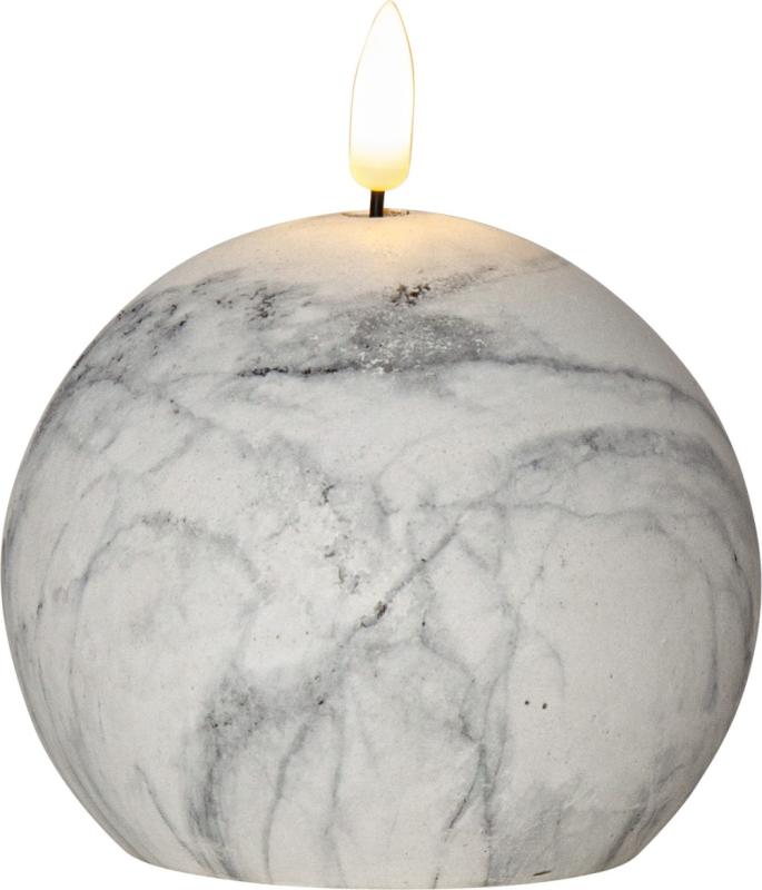 Star Trading Flamme Marble Blockljus LED Grå at lavanille