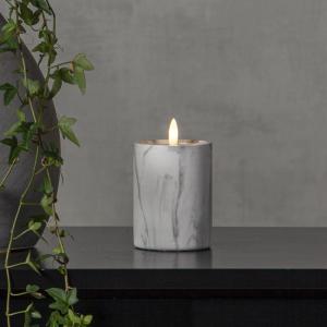 Star Trading Flamme Marble Blockljus LED 12,5cm