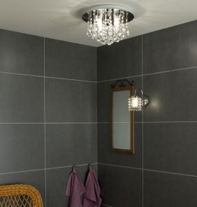 Badrumslampa Plafond Krom/Klar Aneta Lighting Teresa
