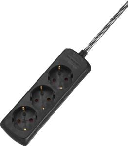 PR Home Grenuttag 3 Uttag Svart