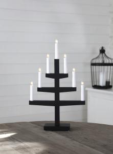 Star Trading Trapp Ljusstake 54cm Svart