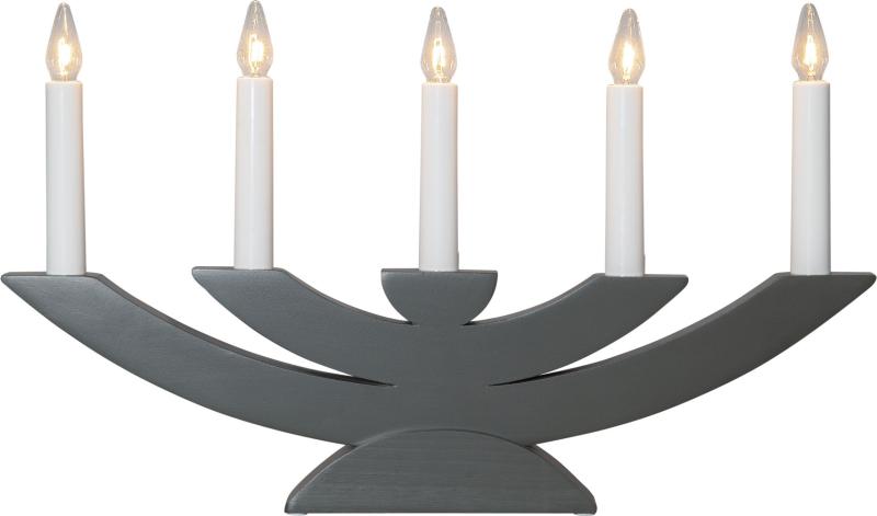 Star Trading Navida Adventsljusstake 24cm Grå at lavanille