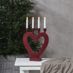 Star Trading Dala Adventsljusstake Röd