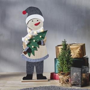 Star Trading Billy Dekoration Snögubbe Grå 80cm