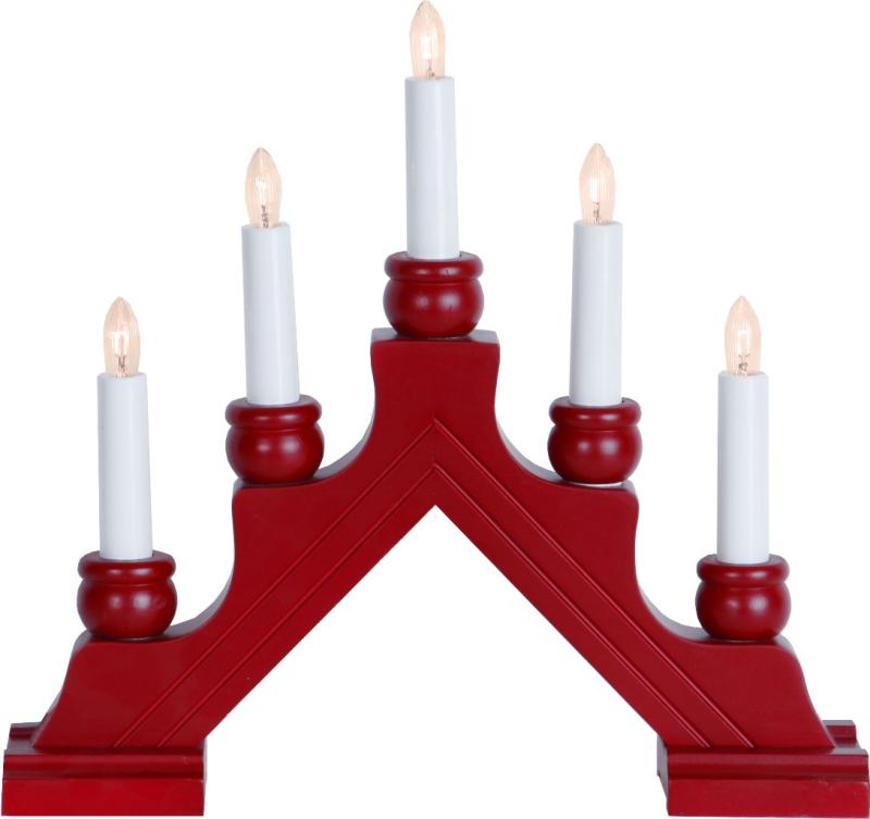 Star Trading Karin Adventsljusstake Röd 28 cm at lavanille