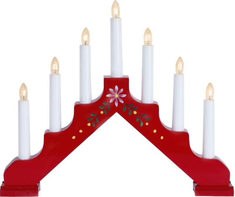 Star Trading Adam Adventsljusstake Röd 30 cm at lavanille