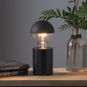 Lampfot Trä Svart Star Trading Tub 10cm